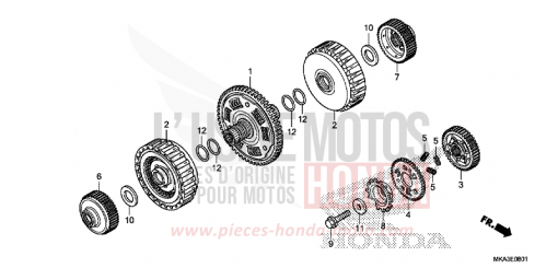 CLUTCH (NC750XD) NC750XDG de 2016